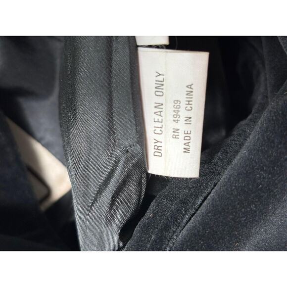 Mulberry Street Blazer Womens 11/12 Black Velvet Button Front Patch Pockets - Picture 6 of 10